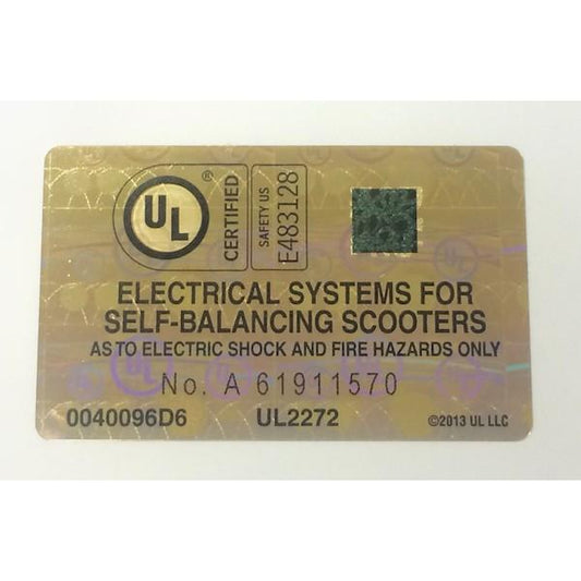 Segway miniPRO UL 2272 Certification and Labeling