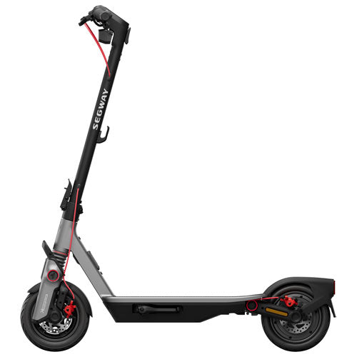Refurbished (Excellent) - Segway Ninebot KickScooter F3 PRO Electric Scooter (1200W Motor / 70km Range / 32km/h Top Speed) - Black/Red