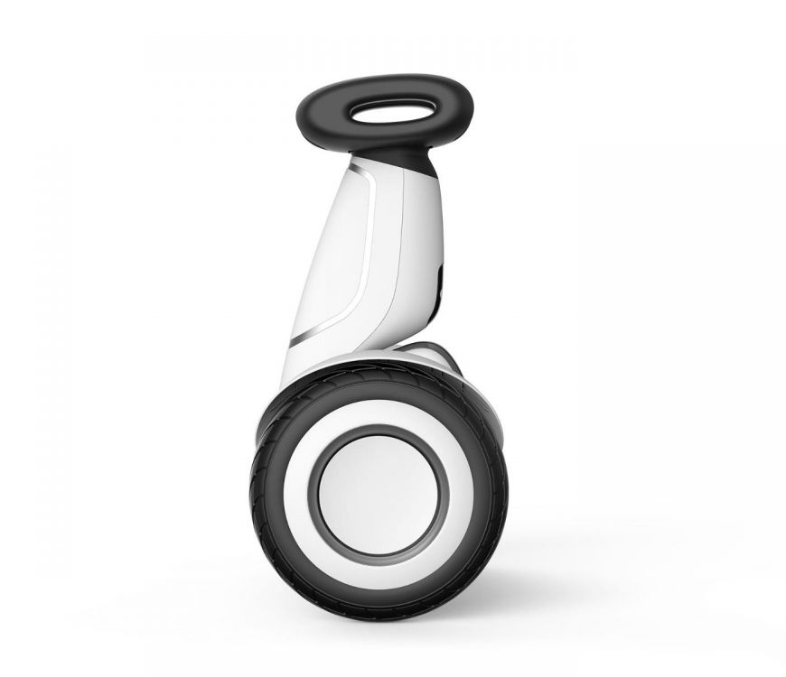 Segway Ninebot S-Plus Smart Self-Balancing Electric Scooter with Intelligent Lighting and Battery System, Remote Control and Auto-Following Mode, White