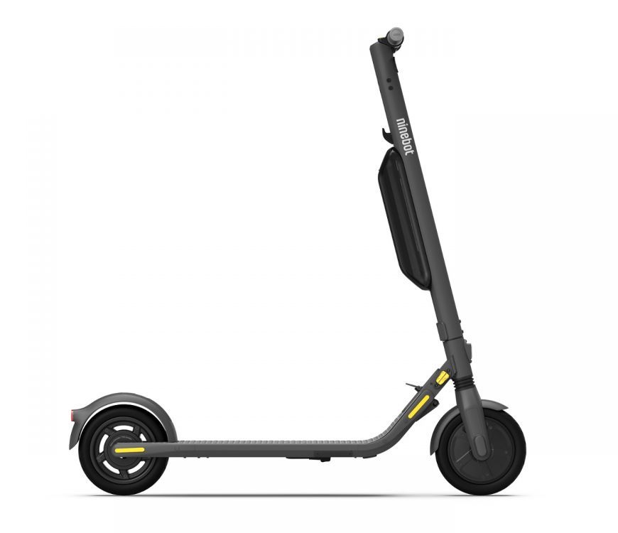 Segway Ninebot E45 electric kickscooter in Toronto, Ontario Canada. Mid-range e-scooter with an external battery for added range.