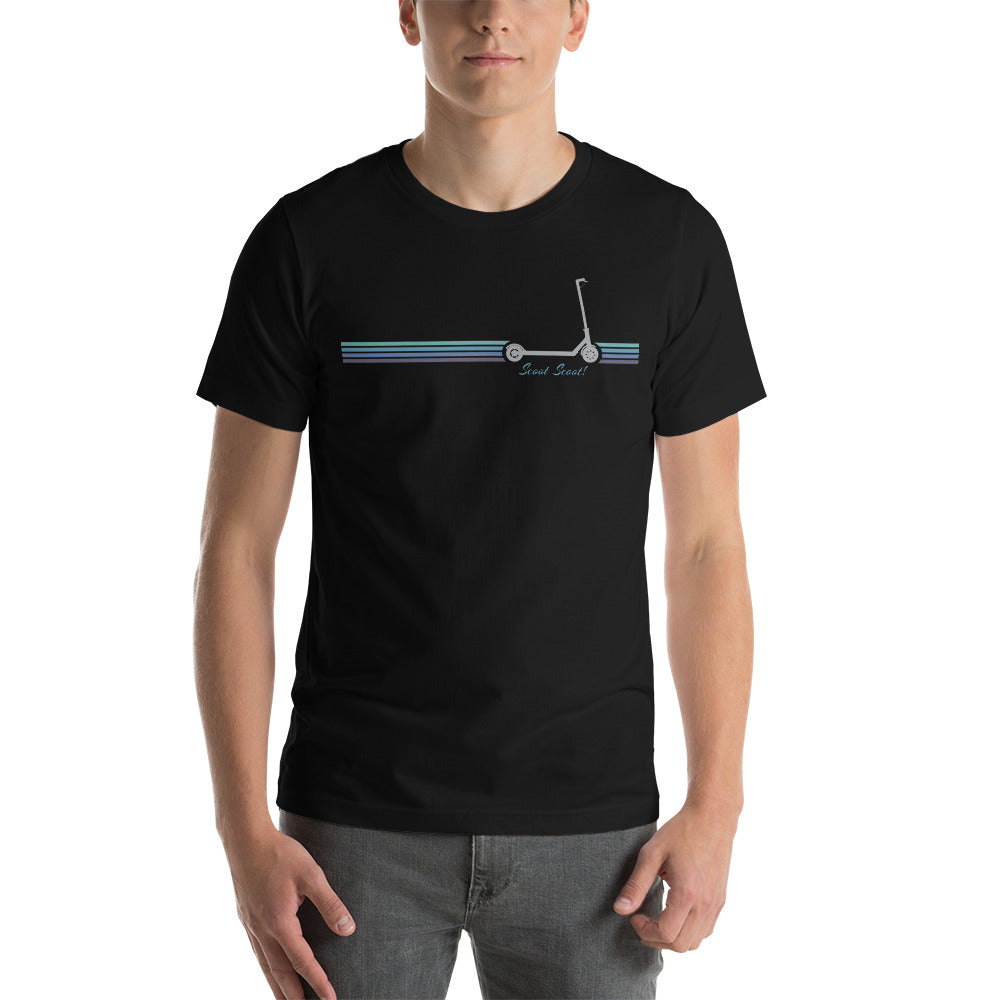 Kickscooter Scoot Scoot Blue Stripe - Unisex Tee