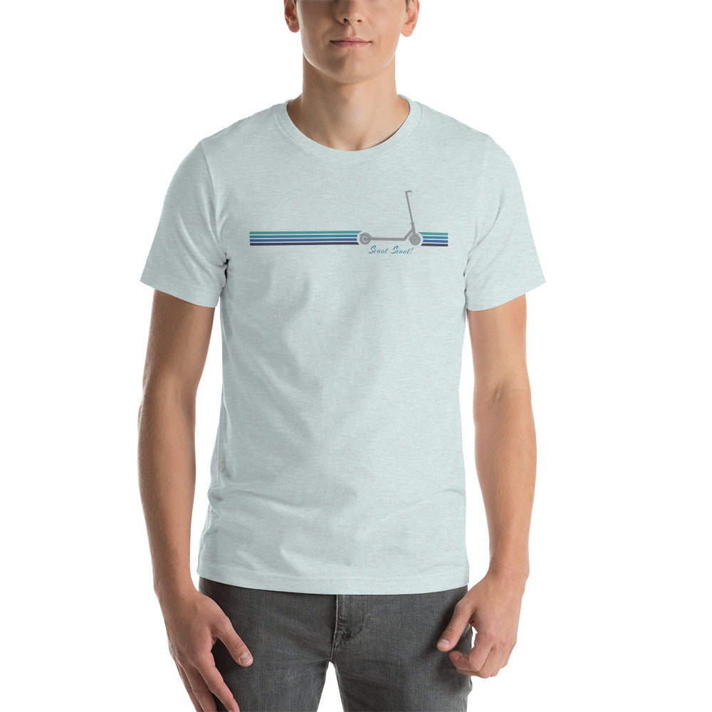 Kickscooter Scoot Scoot Blue Stripe - Unisex Tee