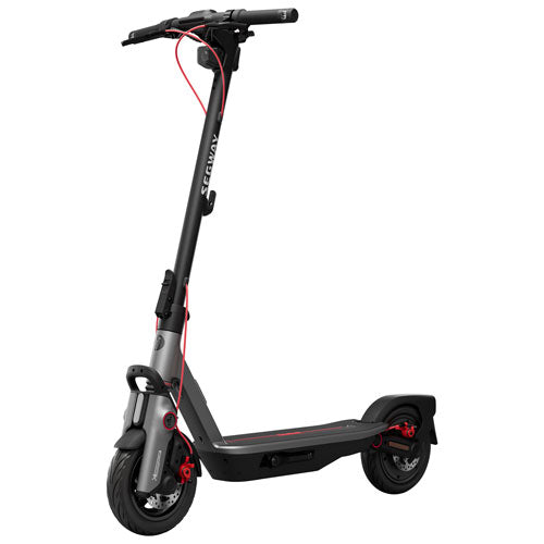 Refurbished (Excellent) - Segway Ninebot KickScooter F3 PRO Electric Scooter (1200W Motor / 70km Range / 32km/h Top Speed) - Black/Red