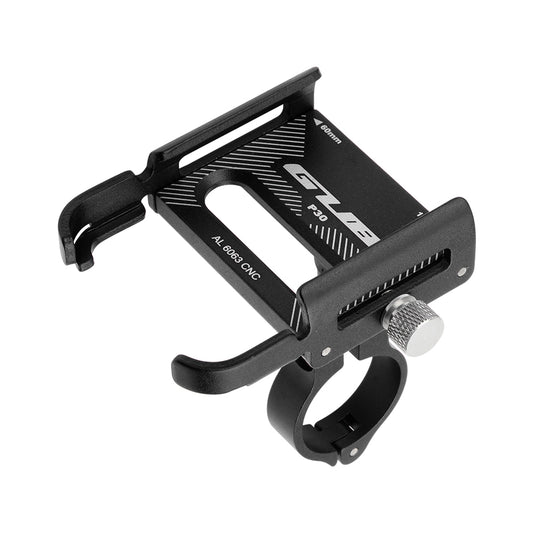 GUB P30 phone mount for Segway-Ninebot electric kickscooters. Adjustable grip for phones of all sizes. Black colour.