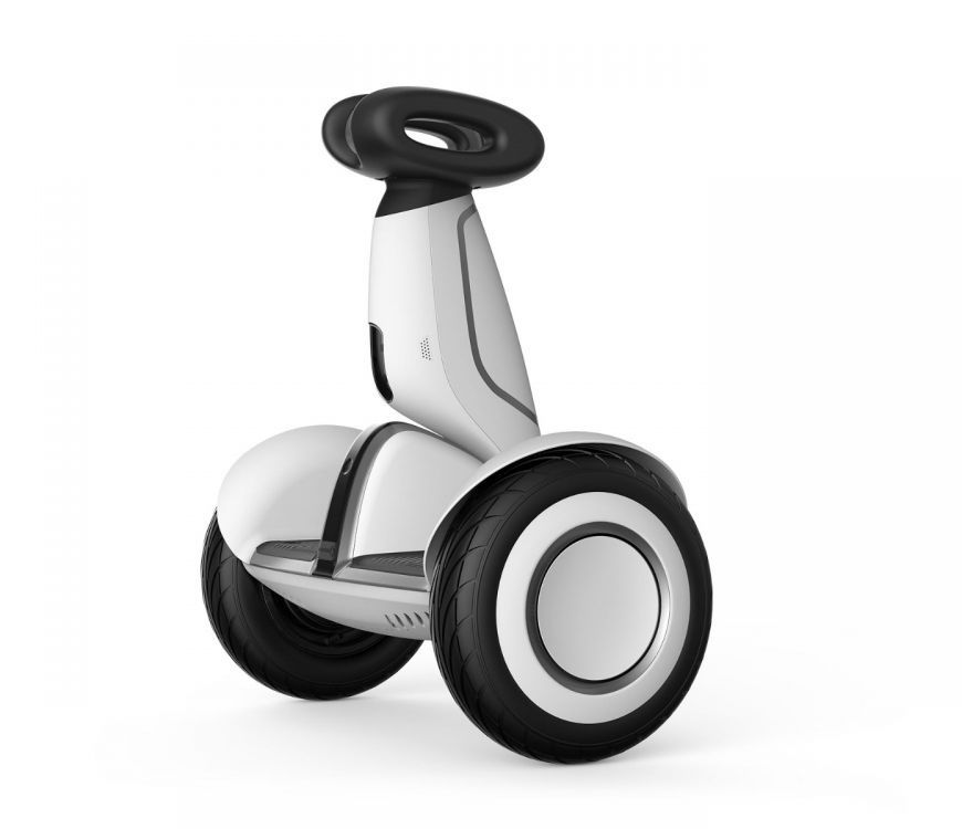 Segway Ninebot S-Plus Smart Self-Balancing Electric Scooter with Intelligent Lighting and Battery System, Remote Control and Auto-Following Mode, White