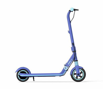 Segway Ninebot Zing E8 electric kickscooter for kids ages 6 to 12 years old. Blue model. Safe and easy to ride. Foldable and portable.