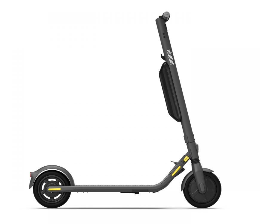 Segway Ninebot E45 electric kickscooter in Toronto, Ontario Canada. Mid-range e-scooter with an external battery for added range. 