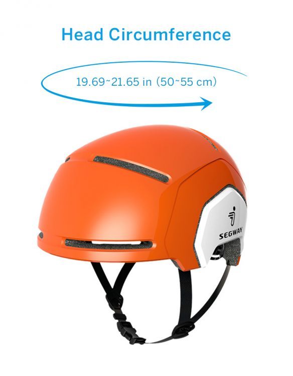 Segway-Ninebot helmet for kids electric scooter safety. Helmet is adjustable in size. Orange in colour. Protect your head while riding.  Head circumference from 50 to 55 cm.