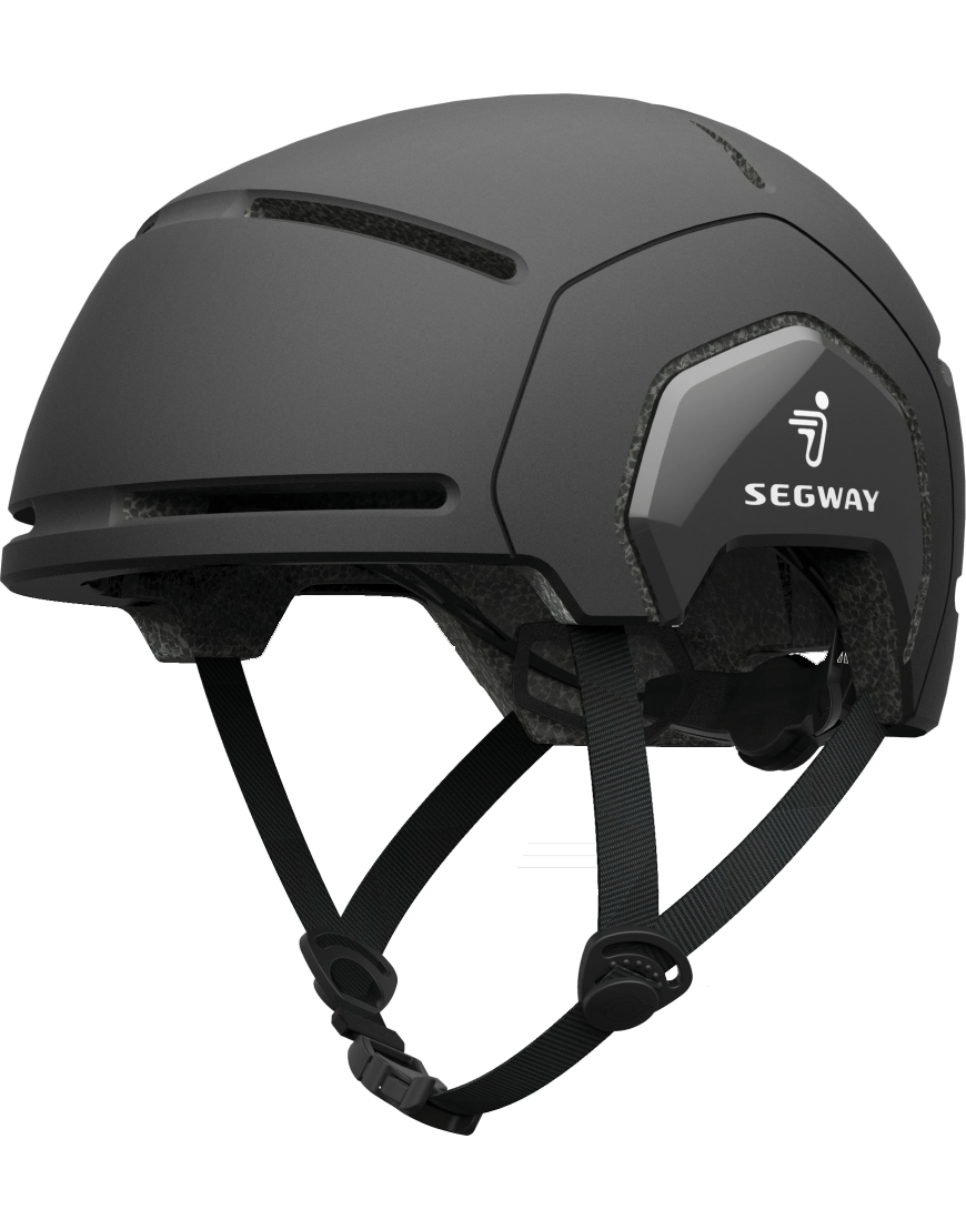 Segway-Ninebot black helmet for electric kick scooter. Segway logo helmet for bike and e-scooter. Medium and large size for adults.